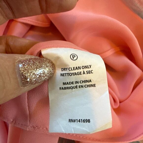 NWT Ramy Brook “Anika” ruffle chiffon maxi dress in pink and blue hues. Size 2 - Picture 14 of 14